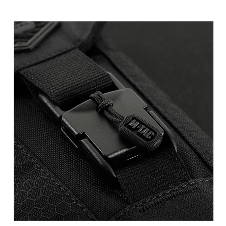 M-Tac Smartphone Lomme Elite Large Hex, svart CORDURA HEX med WJ spennelukking for sikker smarttelefonoppbevaring. Stilig og slitesterkt design.