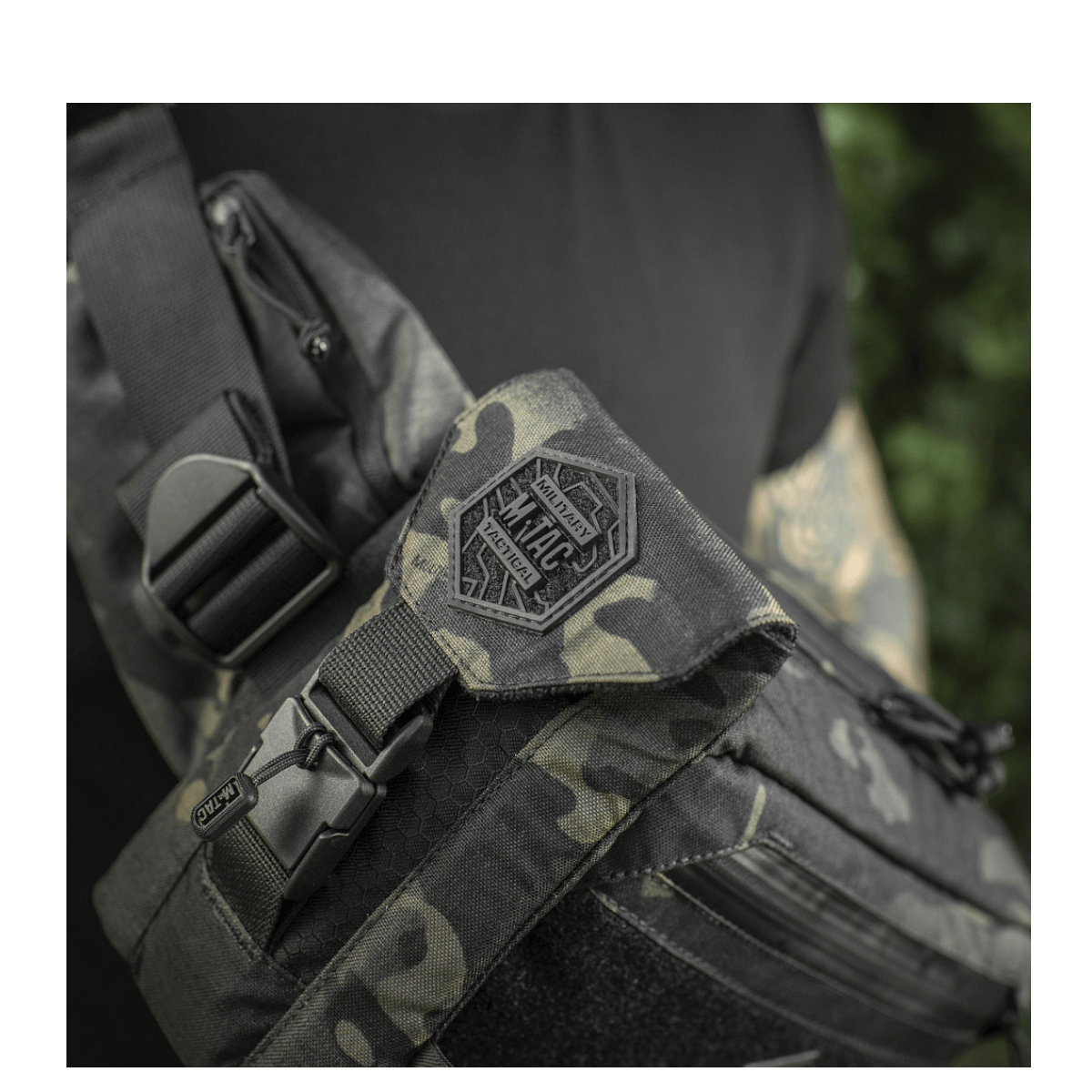 M-Tac Smartphone Lomme Elite Large Hex i CORDURA HEX med WJ spænde, sort taktisk taske til smartphones op til 6,5 tommer.