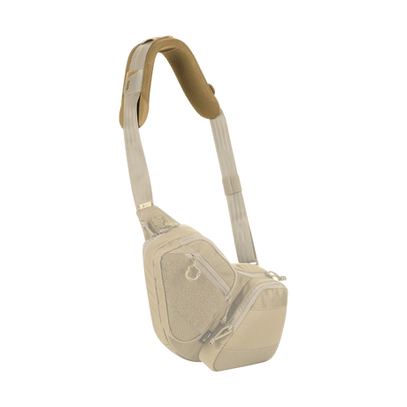 M-Tac Skulderrempute 40 mm Elite, skulderpute til vesker, Cordura-materiale, 3D-mesh for komfort og ventilasjon, beige farge.