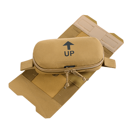 M‑Tac Horizontal Medical Pouch Elite i Cordura 500D med YKK AquaGuard-glidelås og avtakbar organizer, ideell for førstehjelp i felt.