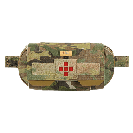 M-Tac Horizontal Medical Pouch Elite i kamuflasje med vanntett YKK-glidelås, laget av slitesterkt Cordura 500D.