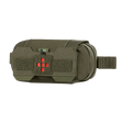 M‑Tac Horizontal Medical Pouch Elite i olivengrøn Cordura 500D materiale med YKK AquaGuard lynlås, set fra siden.