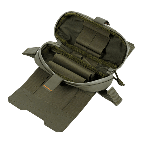 M-Tac Horizontal Medical Pouch Elite med åpen organizer og paracord-loop, ideell for førstehjelp, vanntett, laget av Cordura 500D.