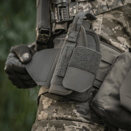 M-Tac universal taktisk hylster Elite venstre i laminert Cordura 500D med justerbar passform og NIJ-sertifisering, galleri posisjon 1.