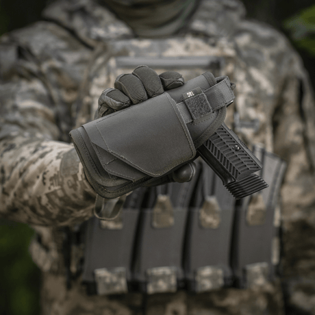 M-Tac universal taktisk hylster Elite venstre i laminert Cordura 500D med justerbar passform og NIJ-sertifisering, galleri posisjon 1.