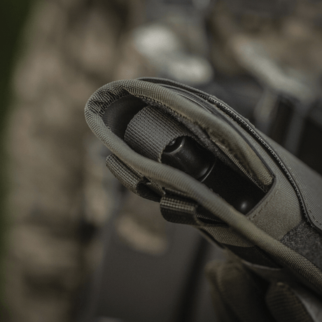 M-Tac universal taktisk hylster Elite venstre i laminert Cordura 500D med NIJ-sertifisering, justerbar størrelse, galleri posisjon 1.
