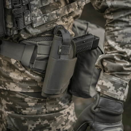 M-Tac universal taktisk hylster Elite venstre i laminert Cordura 500D med NIJ-sertifisering, justerbar passform, galleri posisjon 1