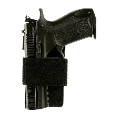 M-Tac Hylster-Insert Light tilpassbar pistolholder med justerbar velcrostrop på svart skytevåpen for taktiske oppgaver.