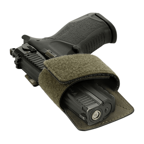 M-Tac Hylster-Insert Light for skjult pistolbæring med justerbar borrelåsstropp, egnet for taktiske vesker med borrelåspanel.
