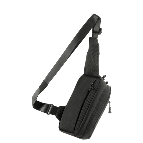 M-Tac Sling pistolveske Elite Hex i svart med justerbar skulderrem, laget av Cordura med YKK-lynlåser, ideell for sikker transport.
