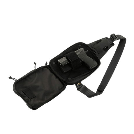 M-Tac Sling pistolveske Elite Hex med justerbar skulderrem, laget av holdbar Cordura, ideell for skjult våpentransport.