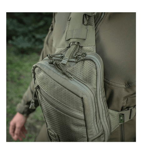 M-Tac Sling pistolveske Elite Hex, holdbar Cordura 1000D-veske med justerbar skulderrem og YKK-lynlåser, for skjult transport.