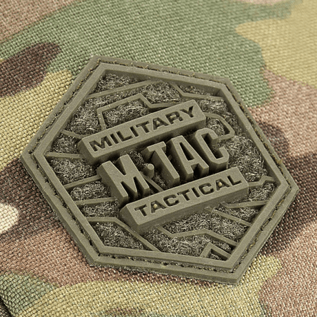 M-Tac Sling pistolveske Elite Hex-logo på kamuflasjestoff med M-Tac military tactical-merke.