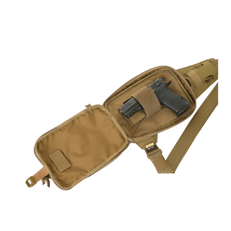 M-Tac Sling pistolveske Elite Hex med pistol, justerbar rem og romslige rom for sikker transport