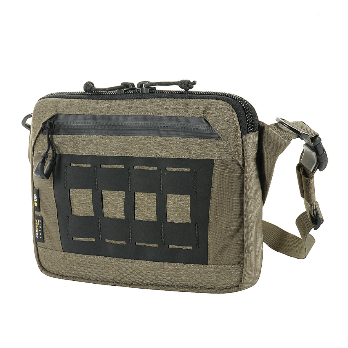 M-Tac Admin Taske Elite i Cordura 500D og Cordura Hex med lommer og justerbar skulderrem, stilfuldt og funktionelt design.