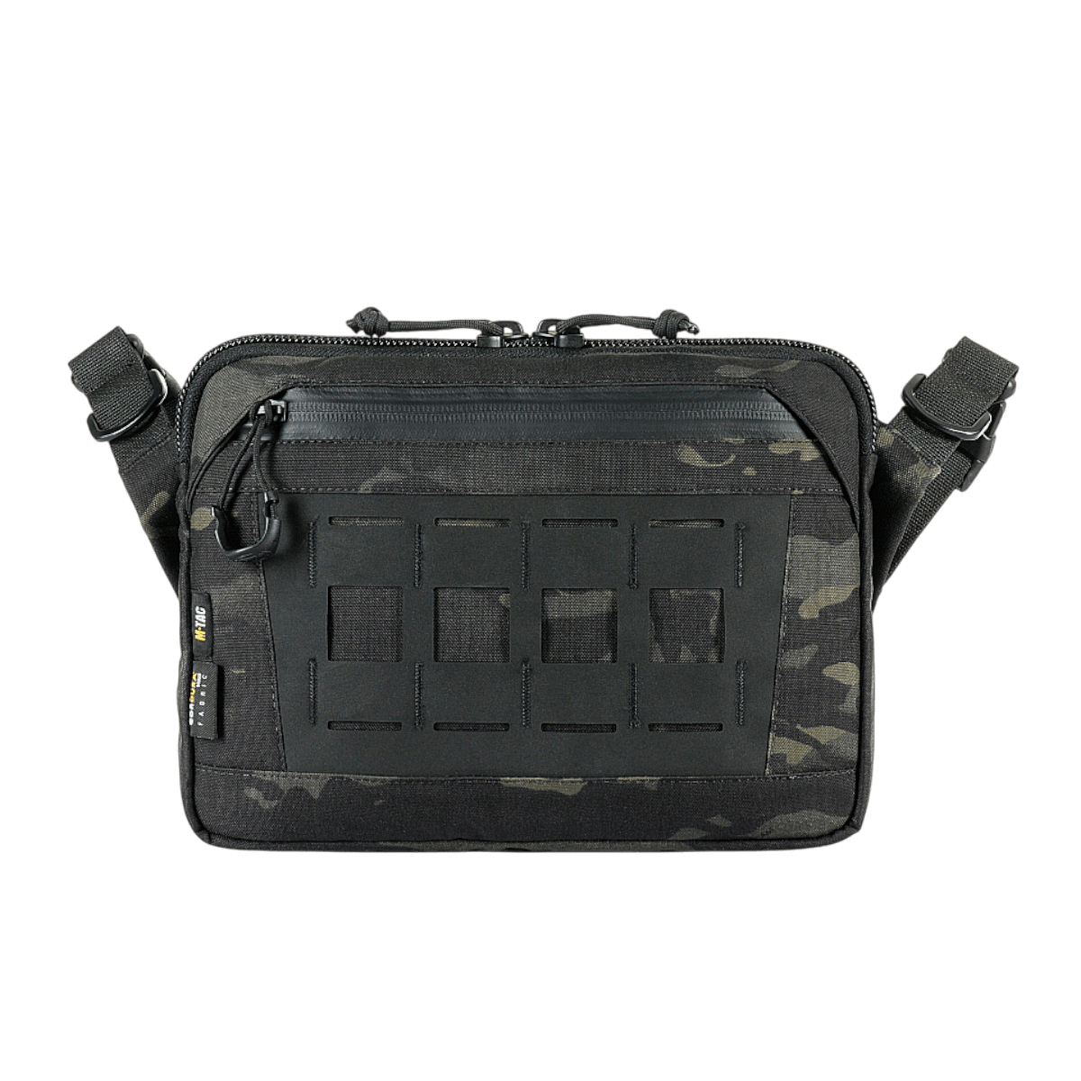 M-Tac Admin Taske Elite i sort Cordura 500D med justerbar skulderrem og robuste YKK lynlåse, stilfuldt og slidstærkt design.