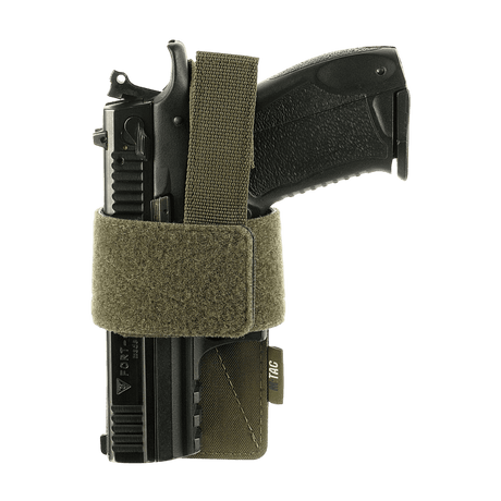 M-Tac modulært universalt hylster med Lås Light for taktisk bruk og skjult bæring av pistoler, justerbar Velcro-reim sikrer våpenet.