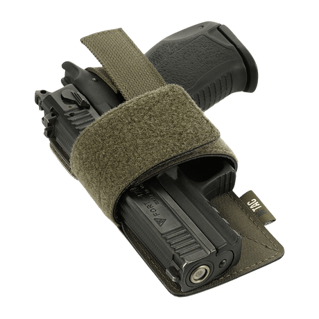 M-Tac modulært universalt hylster med Lås Light for skjult bæring av pistoler, justerbar Velcro-reim, for taktiske vesker og ryggsekker.