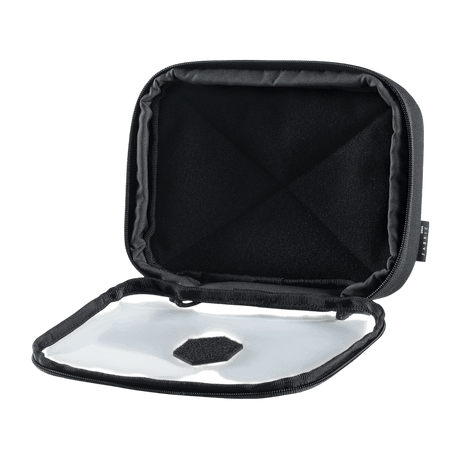M-Tac Utility Organizer Slim Elite åpen visning med gjennomsiktig PVC-front og Cordura 500D-materiale for sikker oppbevaring.