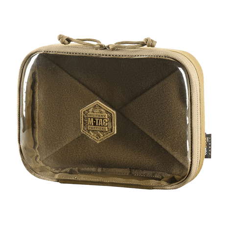 M-Tac Utility Organizer Slim Elite i slitesterkt Cordura 500D med gjennomsiktig PVC-forvegg, ideell for sikker oppbevaring av EDC-kit.