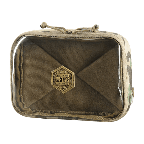 M-Tac Utility Organizer Slim Elite i Cordura 500D med gjennomsiktig PVC-forvegg, kompakt design for sikker oppbevaring.
