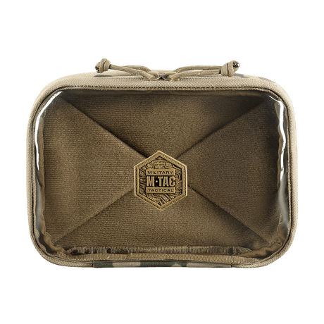 M-Tac Utility Organizer Slim Elite i slitesterk Cordura 500D med gjennomsiktig PVC-folie for identifikasjon, 22x16 cm.