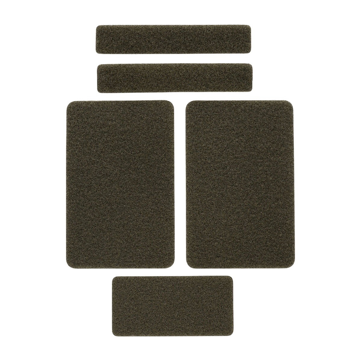 M-Tac Velcro-sæt 5 stk i MULTICAM camouflage, velegnet til bælter og tasker, inkluderer 5 velcro-paneler til mærker og patches.