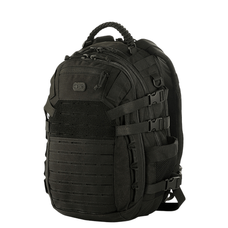 M-Tac Mission Pack Elite ergonomisk ryggsekk med MOLLE LASER CUT-system i slitesterkt Cordura 1000D-materiale for lang holdbarhet.