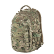M-Tac Mission Pack Elite rygsæk i camouflagemønster med ergonomisk design og MOLLE LASER CUT-system til øget volumen.