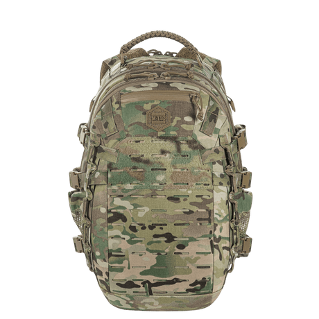 M-Tac Mission Pack Elite ryggsekk i slitesterkt Cordura 1000D med laser cut MOLLE-system i camouflage-design.
