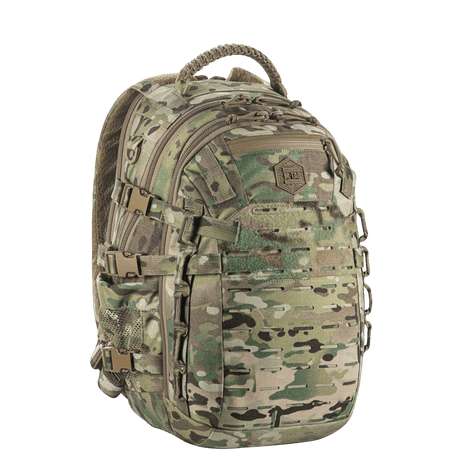 M-Tac Mission Pack Elite med ergonomisk design i slitesterkt Cordura 1000D og MOLLE LASER CUT-system, camouflagemønster.