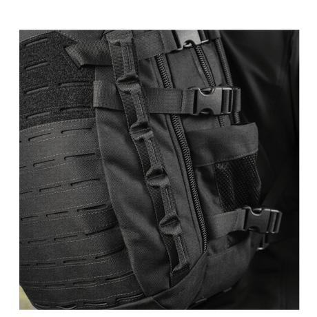 M-Tac Mission Pack Elite ryggsekk med holdbart Cordura 1000D-materiale og MOLLE LASER CUT-system for økt funksjonalitet.