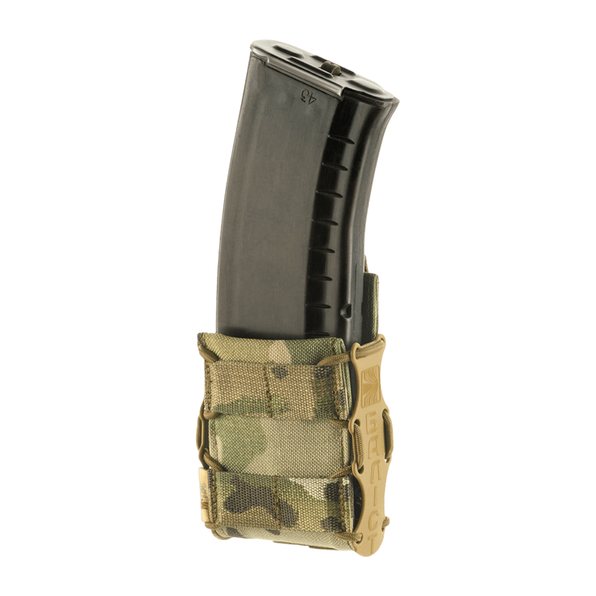 M-Tac Mag Lomme Kolchan til AK/AR Mini med magasinet indsat i slidstærkt Cordura 1000D materiale og MOLLE-system.