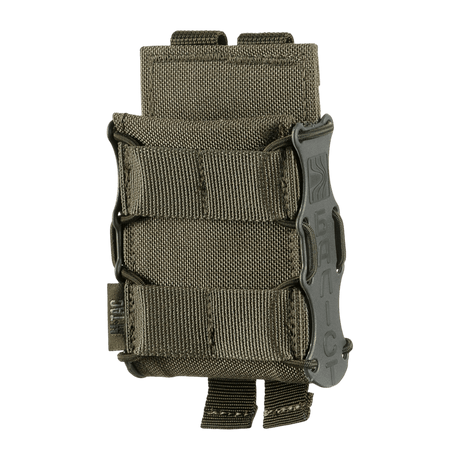 M-Tac magasinlomme Kolchan til AK/AR Mini i slitesterk Cordura med NIJ-sertifisering, galleri posisjon 1, visning av stropp og lukking.