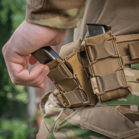 M-Tac pistolmagasinlomme Kolchan i slitesterkt Cordura med NIJ-sertifisering for taktisk og rask tilgang, vist i galleri posisjon 1.