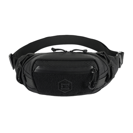 M‑Tac belteveske Elite Hex i svart Cordura 500D med YKK-lynlåser og Woojin-spenner, ideell for hverdag eller taktisk bruk.