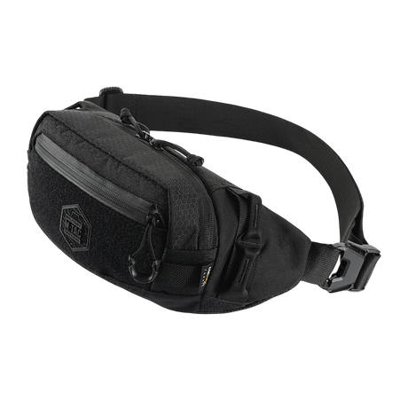 M‑Tac belteveske Elite Hex i svart med Cordura-materiale og YKK-lynlåser. Perfekt for hverdag og taktisk utstyr.