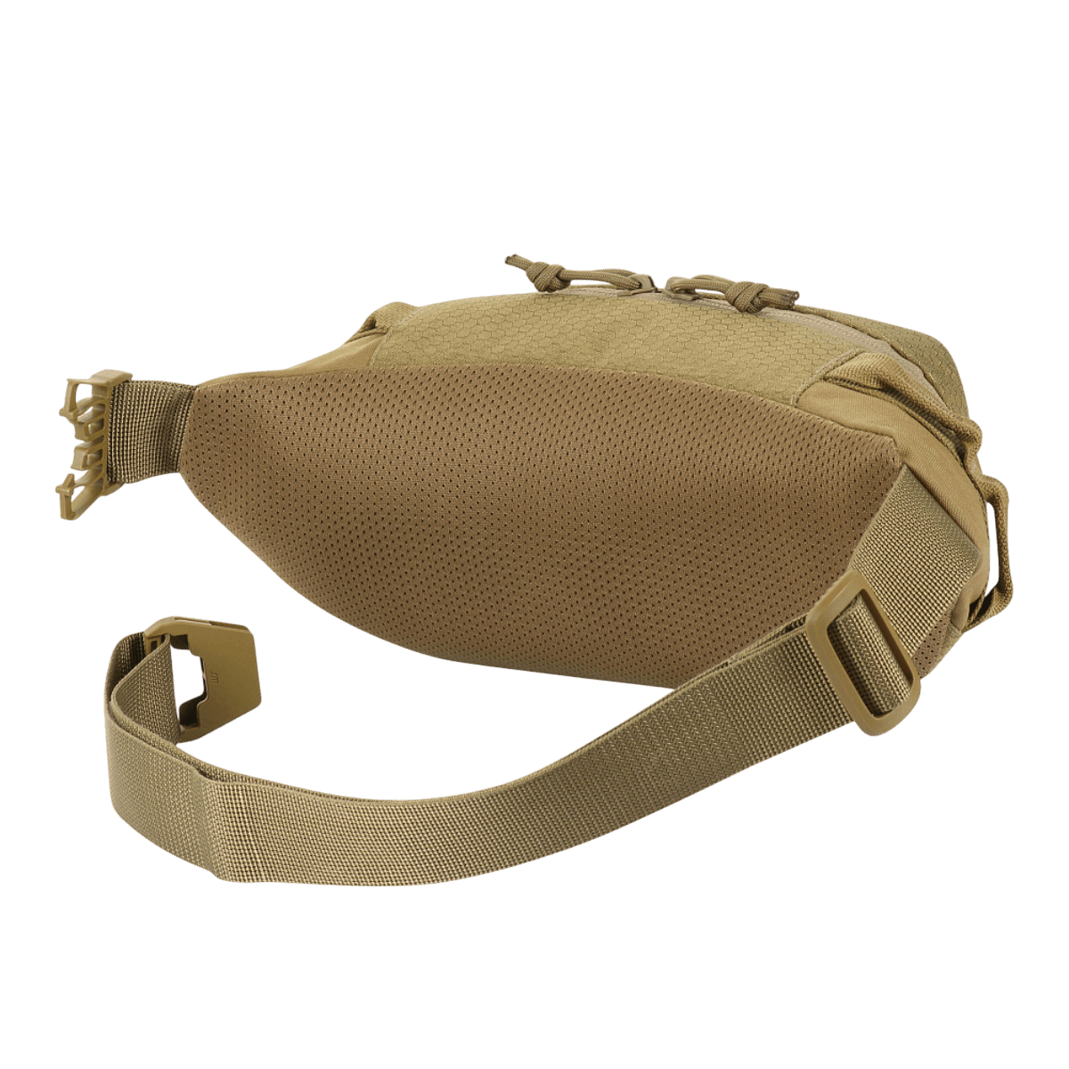 M‑Tac Bæltetaske Elite Hex, kompakt Cordura 500D taske med YKK lynlåse og Woojin spænder, set fra bagsiden.