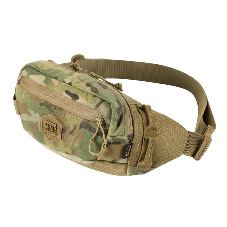 M-Tac belteveske Elite Hex i Cordura-stoff med YKK-glidelåser og Woojin-spenner, ideell for hverdags taktisk bruk.