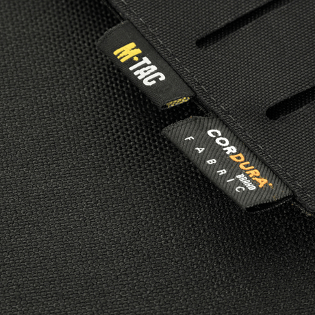 M-Tac frontpanel til Plate Carrier Cuirass QRS XL i slitesterkt Cordura 500D med NIJ-sertifisering, teksturdetalj, galleri posisjon 1.
