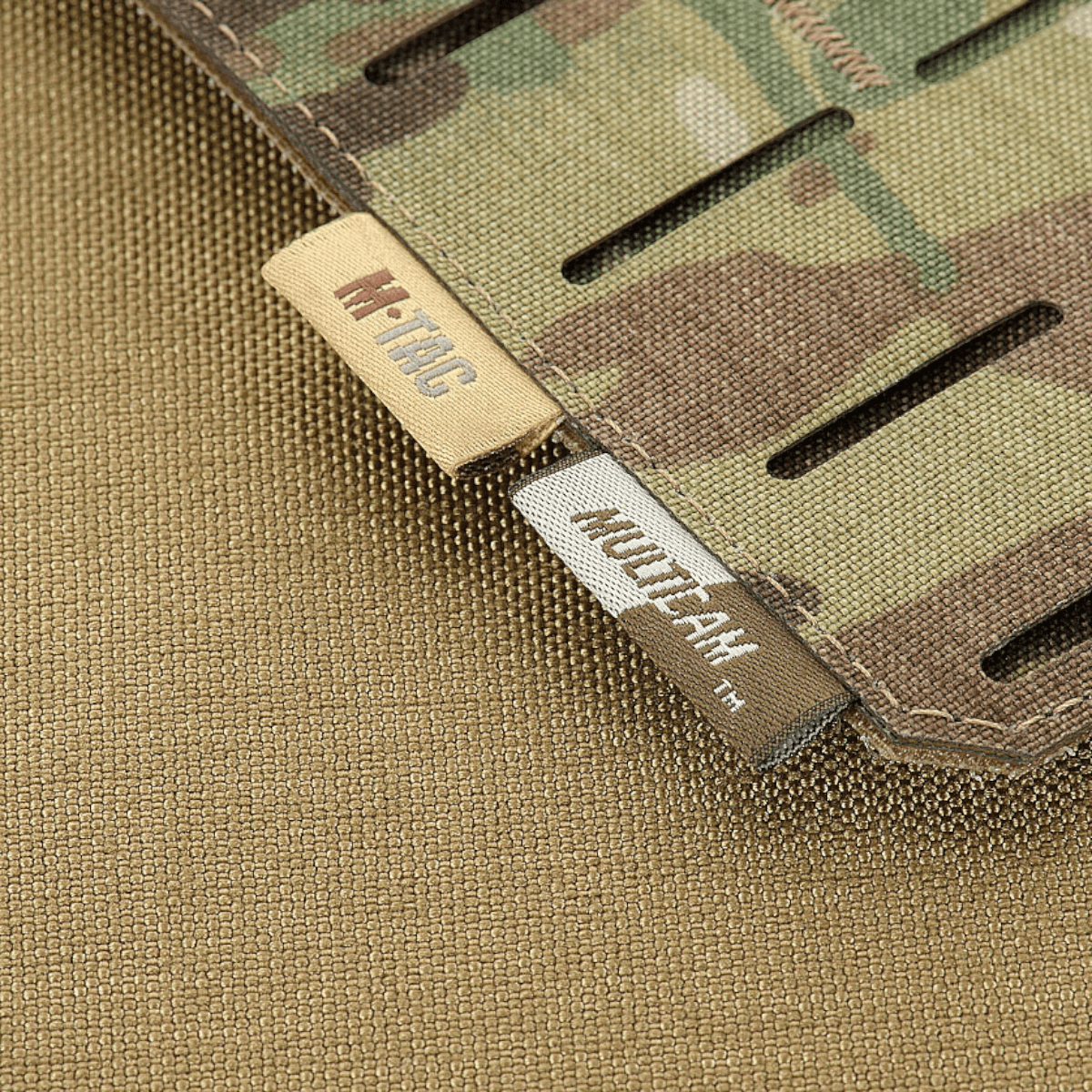 M-Tac Frontpanel til Plate Carrier Cuirass QRS XL i slidstærkt Cordura 500D materiale med MOLLE-system, camoufleret design.