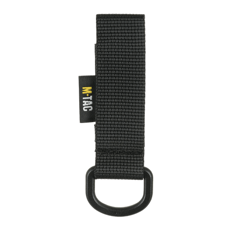 M-Tac feste med D-ring for MOLLE-system. Sort Velcro-feste med sikker D-ring for ryggsekker og vester. Taktisk tilbehør.