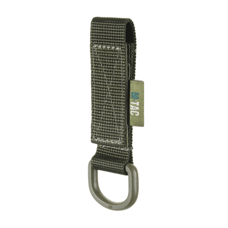 M-Tac feste med D-ring for MOLLE-system, ideell for taktisk bruk med Velcro-lukking og kompakt design.