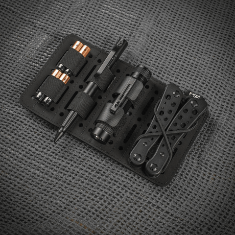 M-Tac Modul Insert Molle 11x19, Laser Cut for EDC-kit oppbevaring og organisering i vesker, robust polymerkompositt, svart design.