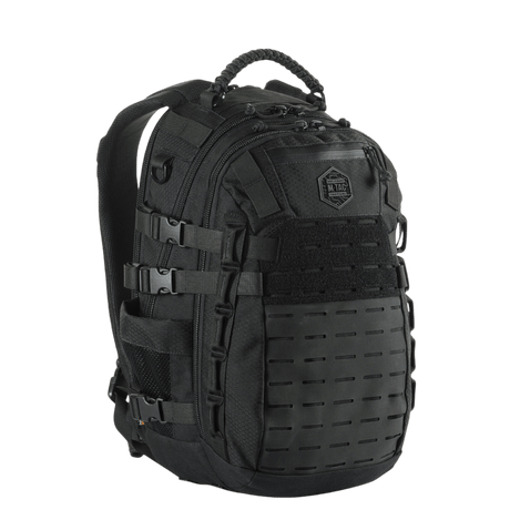 M-Tac Mission Rygsæk Elite Hex i Cordura-materiale med MOLLE-system, ergonomisk design for holdbarhet og funksjonalitet.