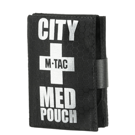 M-Tac City Med Pouch Hex i hexagonmønstret ripstop-materiale, kompakt førstehjelpskit med praktisk lukning, vist i galleri posisjon 1