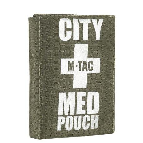M-Tac City Med Pouch Hex i slitesterkt hexagonmønstret ripstopmateriale, kompakt bærbar førstehjelpspung, galleri posisjon 1.
