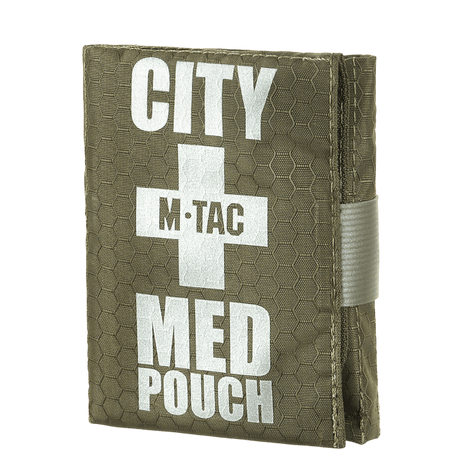 M-Tac City Med Pouch Hex i hexagonmønstret ripstopmateriale, kompakt førstehjelpssett for bærbar medisinoppbevaring, galleri posisjon 1.