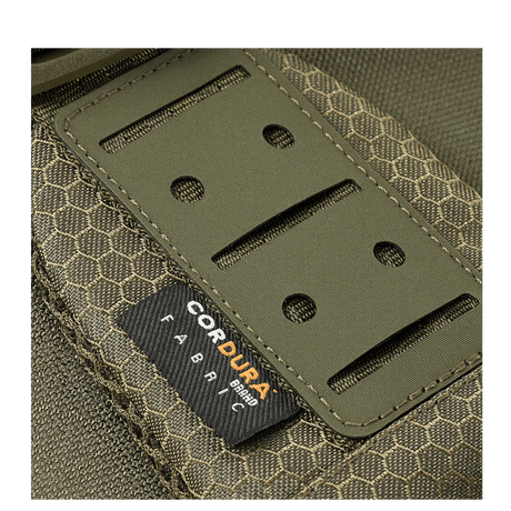 M-Tac Cross Taske Slim Elite Hex i Cordura 500 og Hex-materiale, viser veskens robuste og stilfulle designdetaljer.