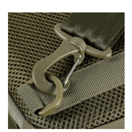 Detaljbilde av M-Tac Cross Taske Slim Elite Hex med holdbar YKK-spenne og Cordura Hex-stoff.